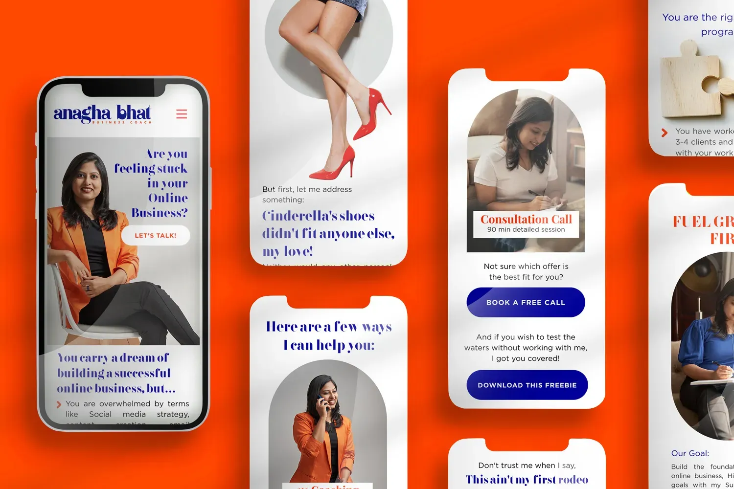 Mobile website and consultation funnel design for Anagha Bhat business