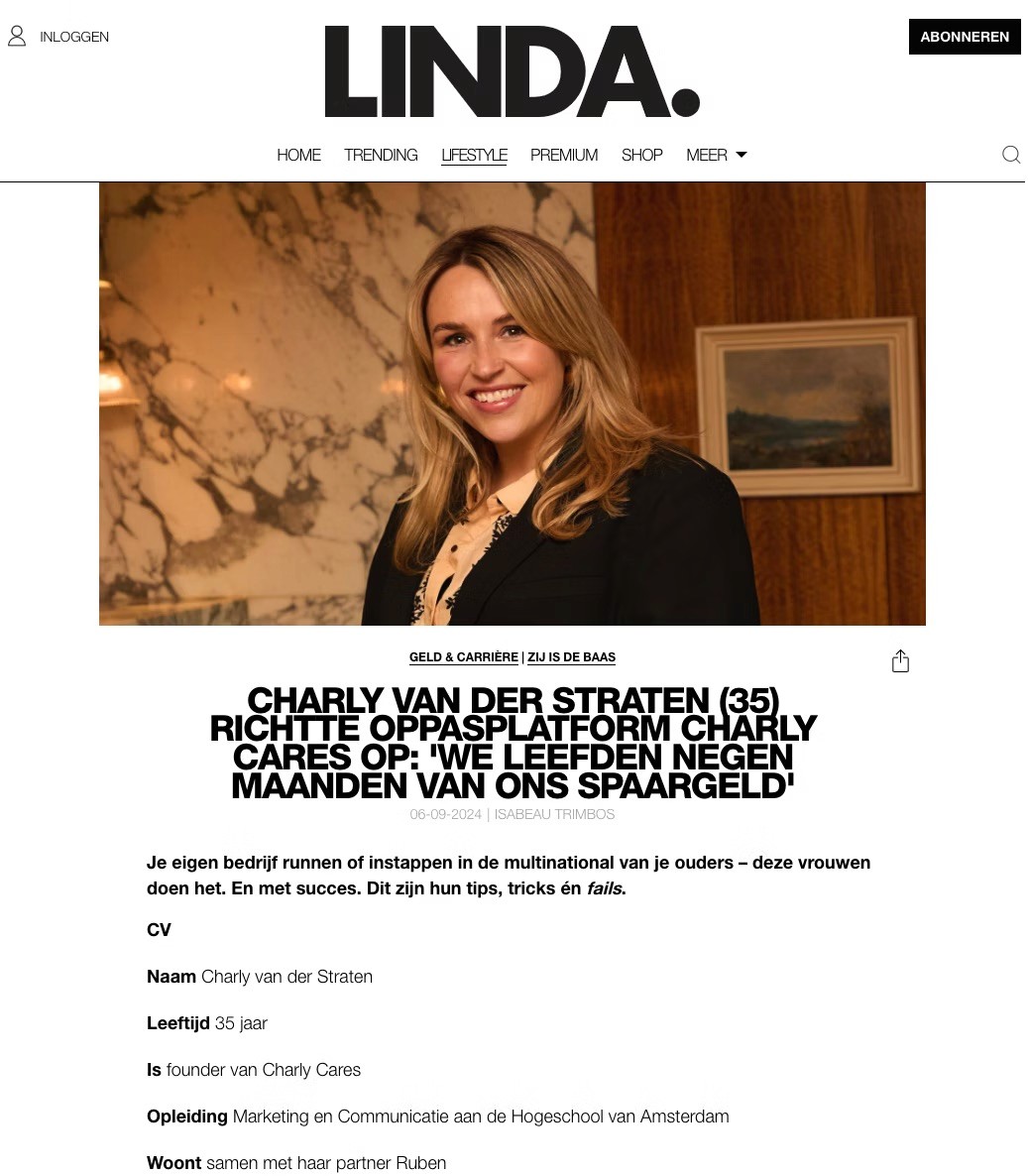 Charly in gesprek met Linda