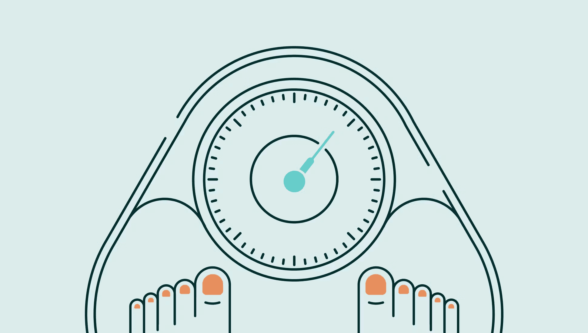 an illustration of some feet on a scale