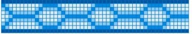 Lozenge Chain mosaic pool border, 7" wide, Aqua Collection reference B9, Mosaiclegs Art Studio