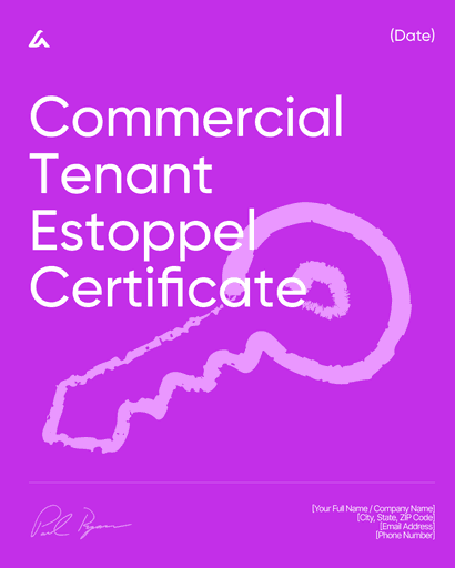 Commercial Tenant Estoppel Certificate