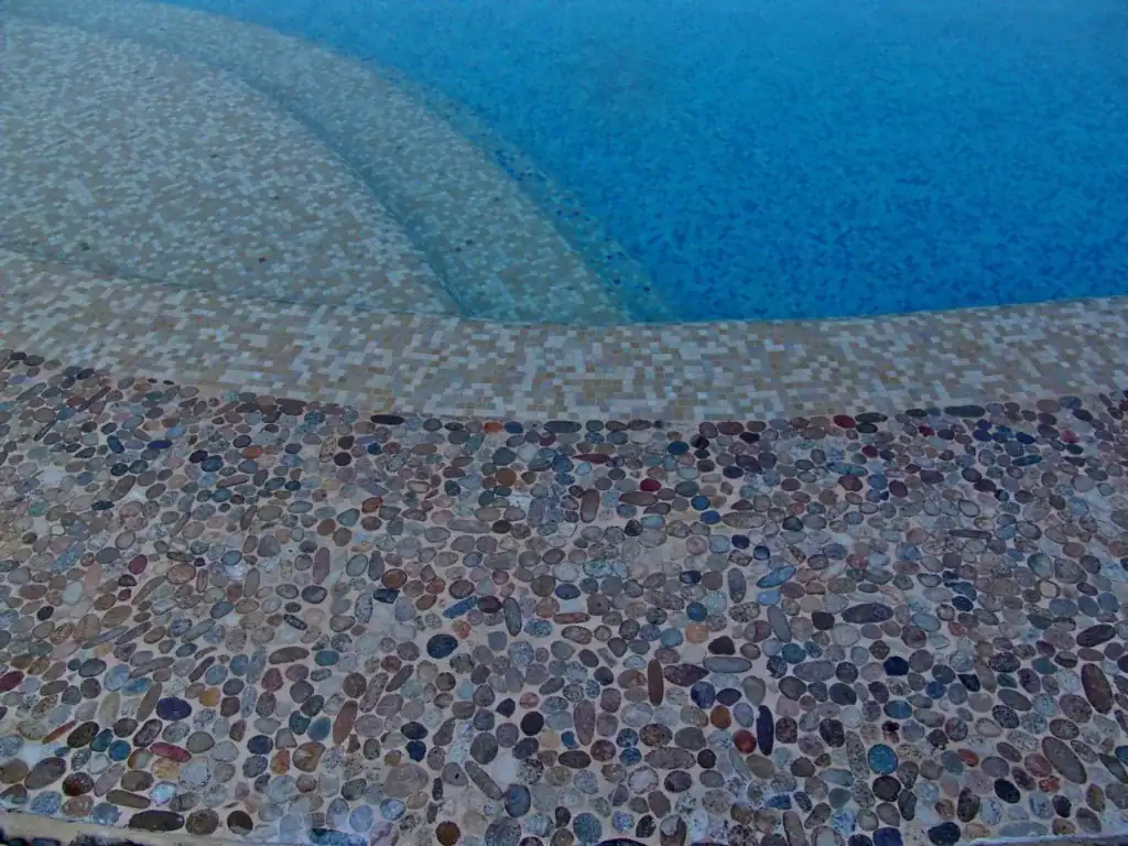 Custom Mosaic Blend all tile pool Coping