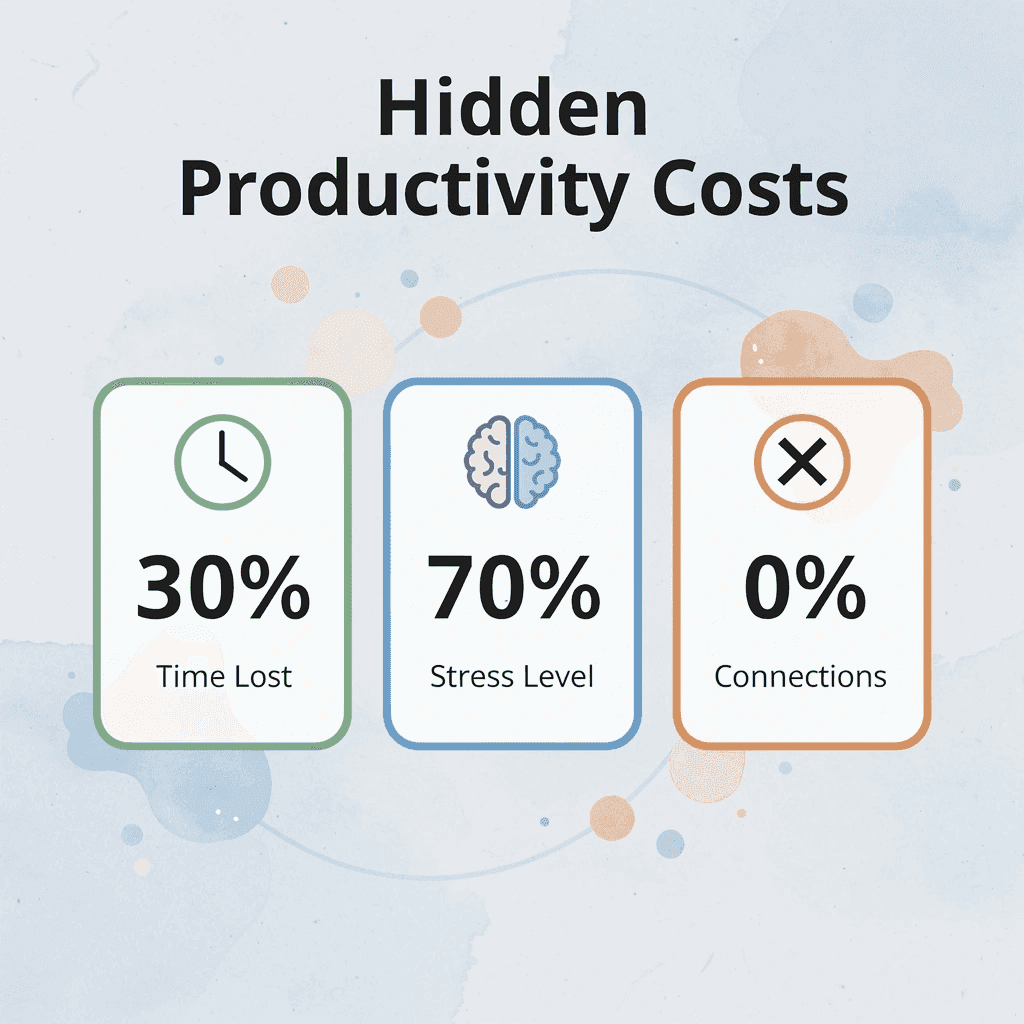 Statistics showing hidden productivity costs of manual knowledge management
