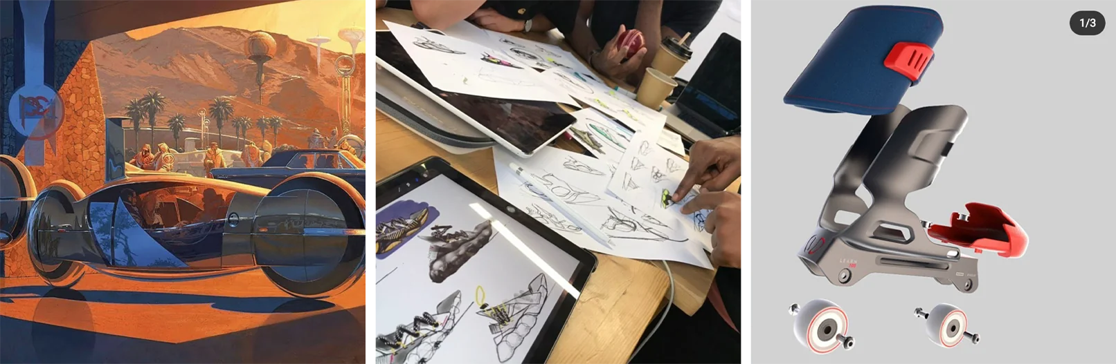 "Illustration futuriste de design industriel et innovation produit dans l’univers outdoor