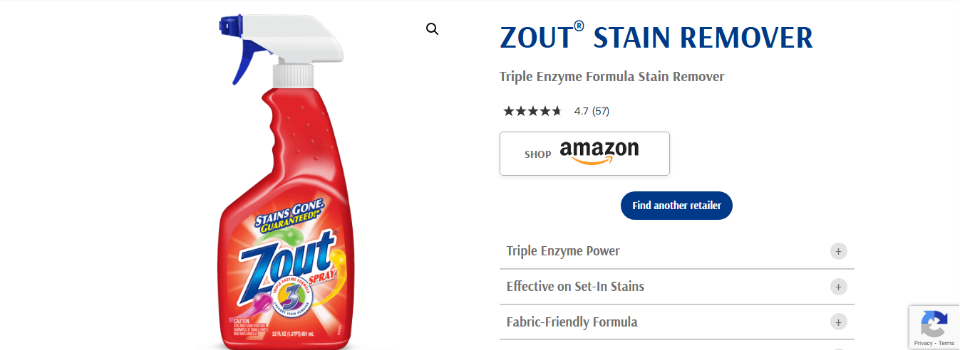 Zout Triple Enzyme Laundry Stain Remover