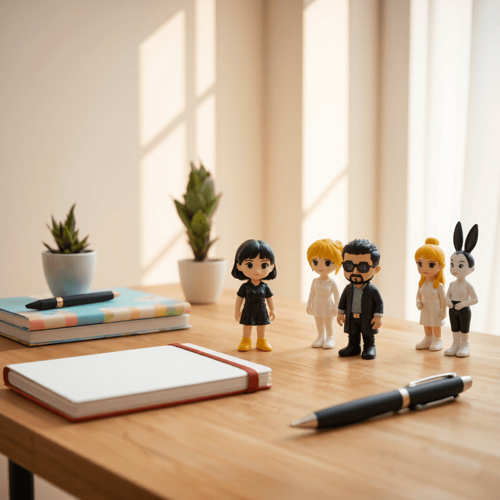 product photography of small plastic figure