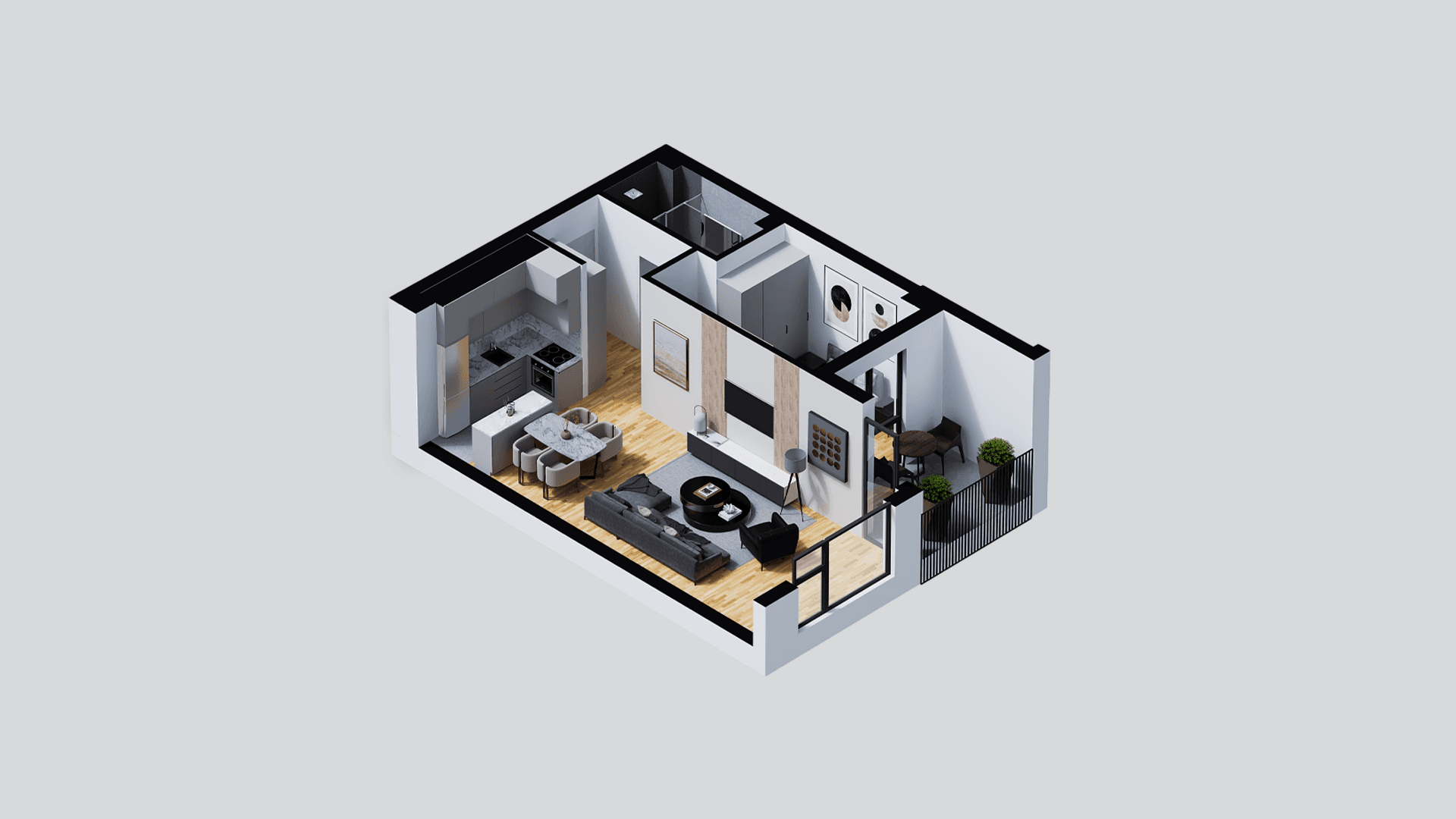 modern house on the shore