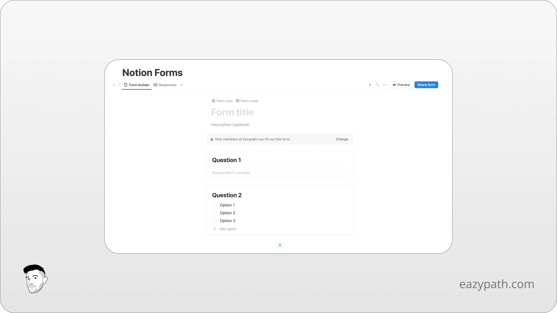 How To Create A Simple Form In Notion - Display