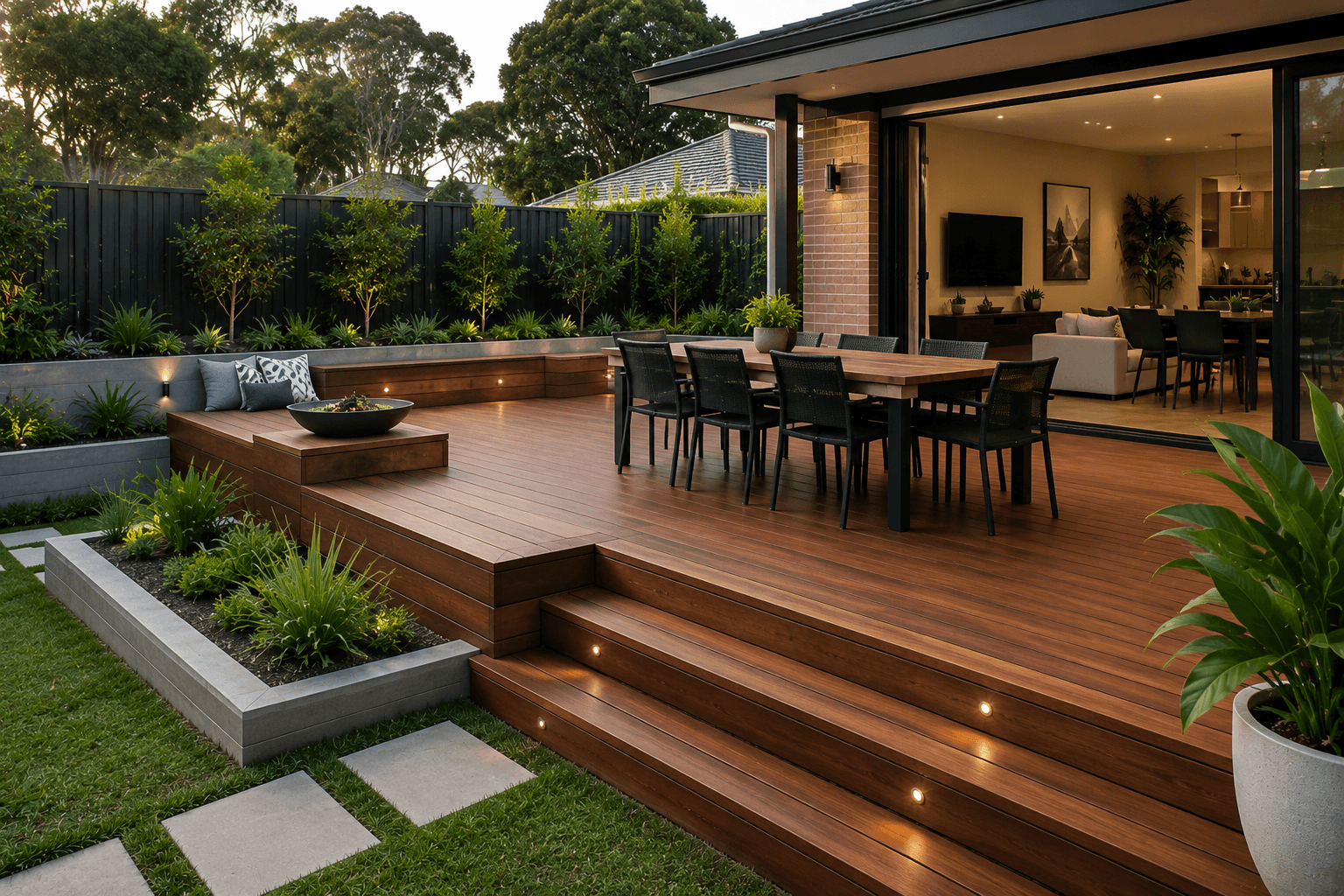 A house with a lawn and landscaping in front of it