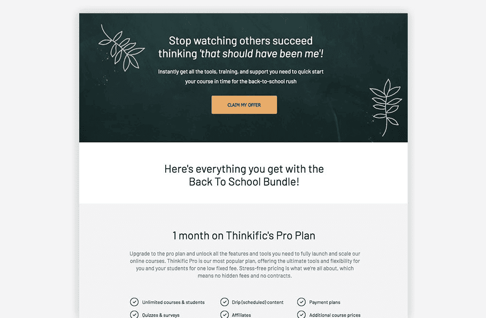 CRO Case Study on Thinkific’s Double SaaS Growth Using Over 700 Landing Page 