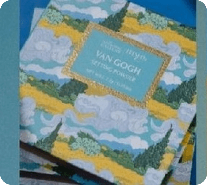 Van Gogh Wheat Field cosmetics compact — cultural heritage preservation through licensing