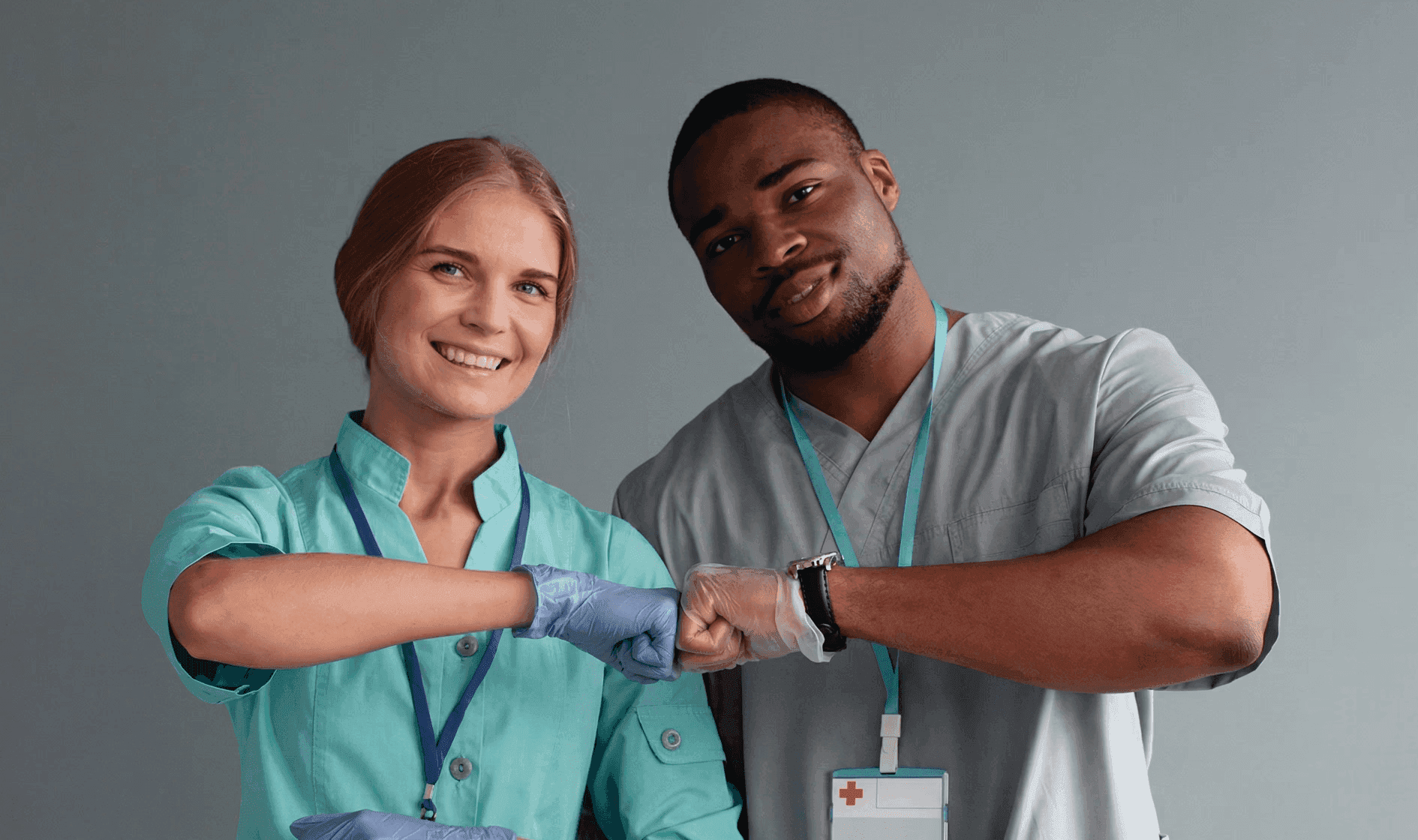 Enfermeiros sorrindo