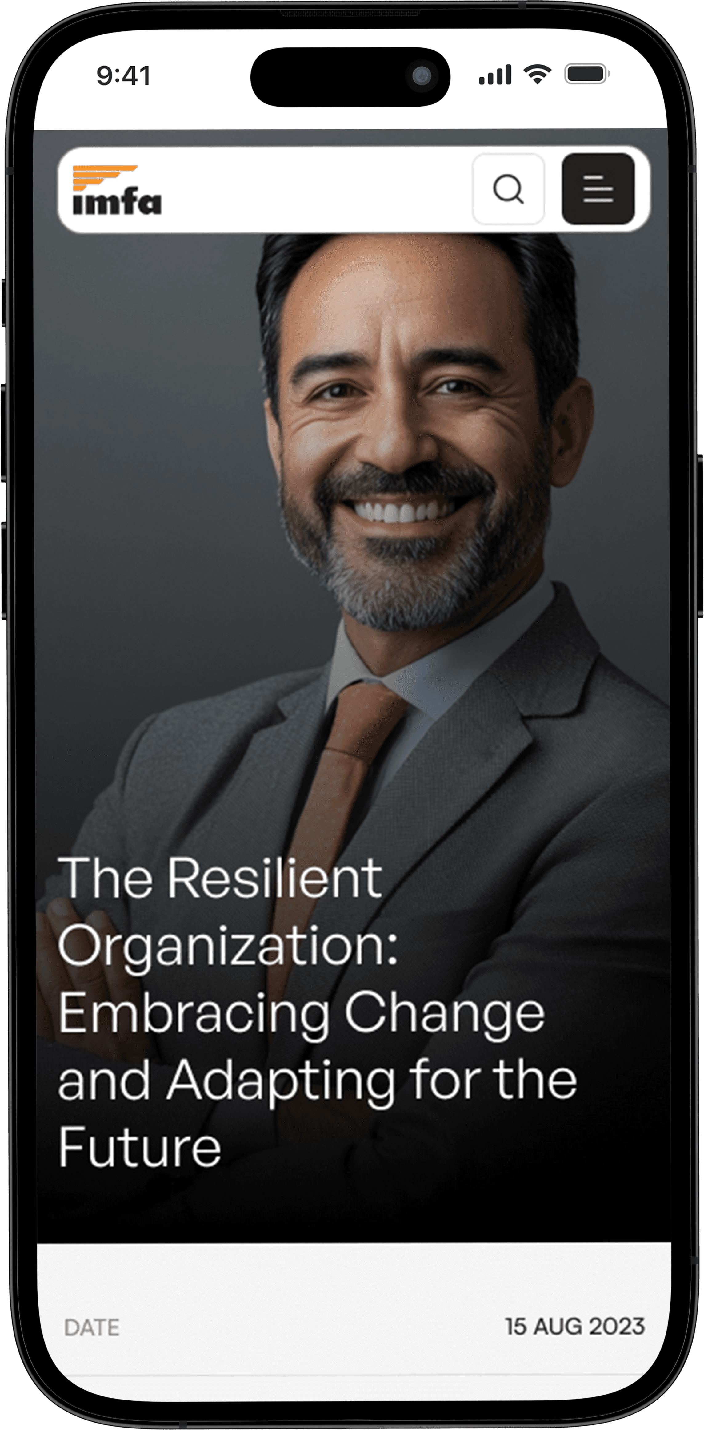 IMFA article page mockup image