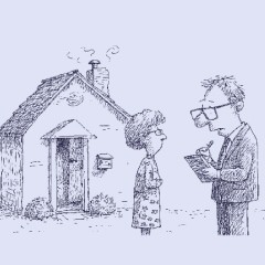 Portada de CASEN 2024: pobreza, vulnerabilidad y sostenibilidad del avance, apunte de política pública de IdeaPaís, mostrando una ilustración de una persona siendo encuestada en el exterior de su hogar.