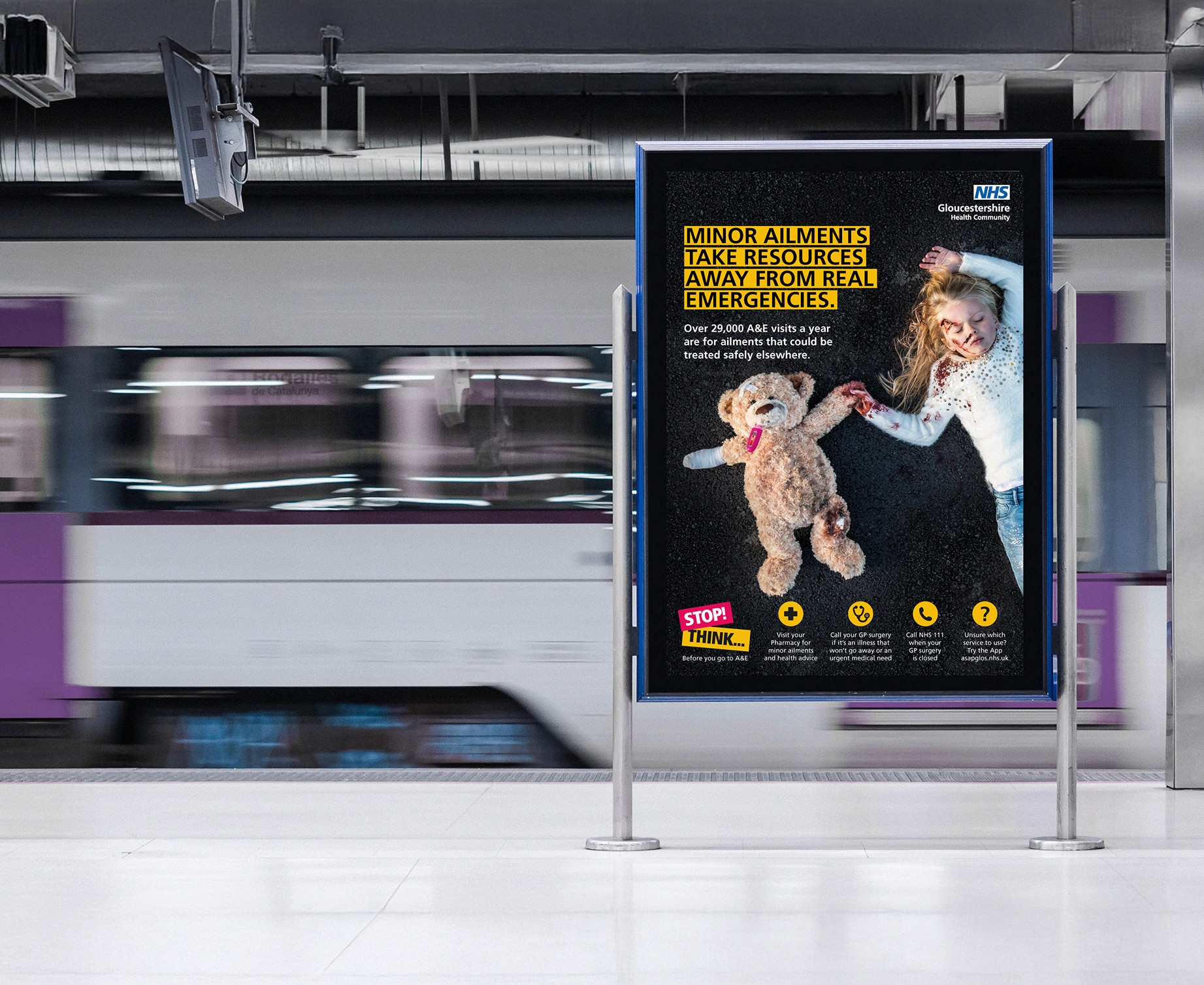 NHS Winter Pressures STop Think Campaign