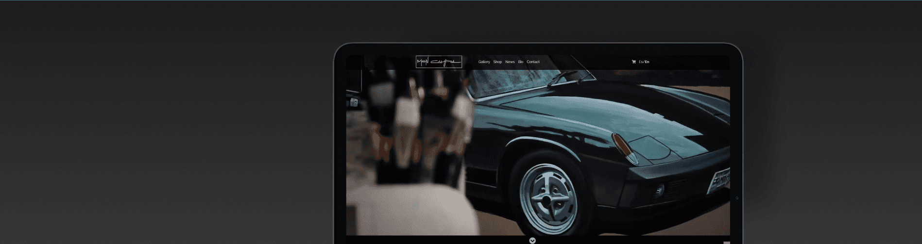 Web dashboard of MANU CAMPA highlighting NFT minting process for limited edition automotive-themed digital art.