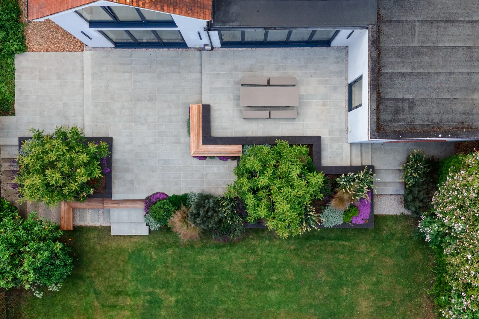 A high-end garden project by HG Landscapes Woburn in progress