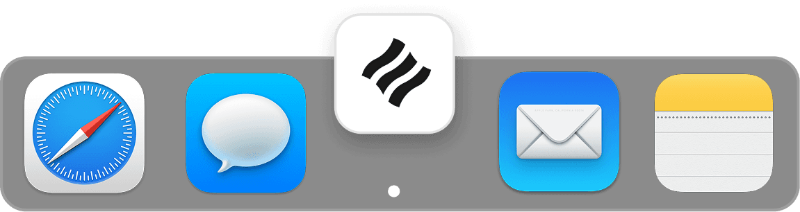 Highlighted Steem app icon in an iOS app dock.