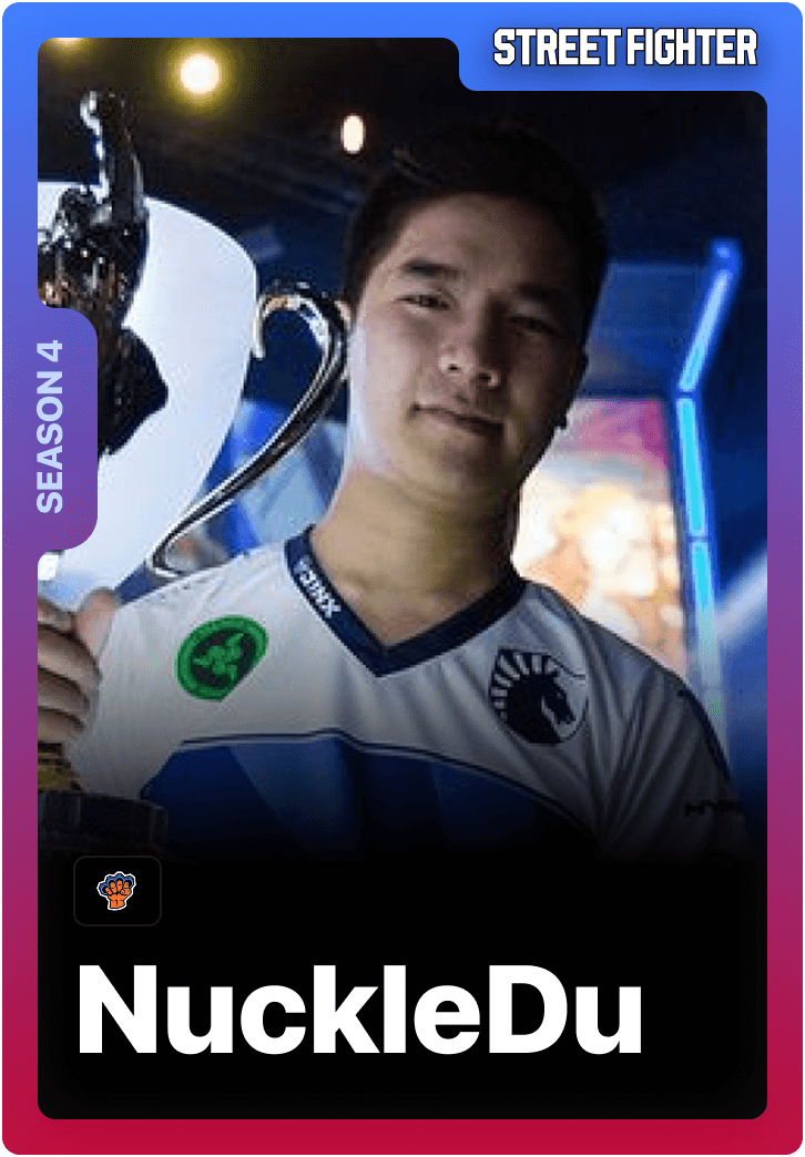 NuckleDu Street Fighter 6 pro player competing on 1v1Me esports staking platform