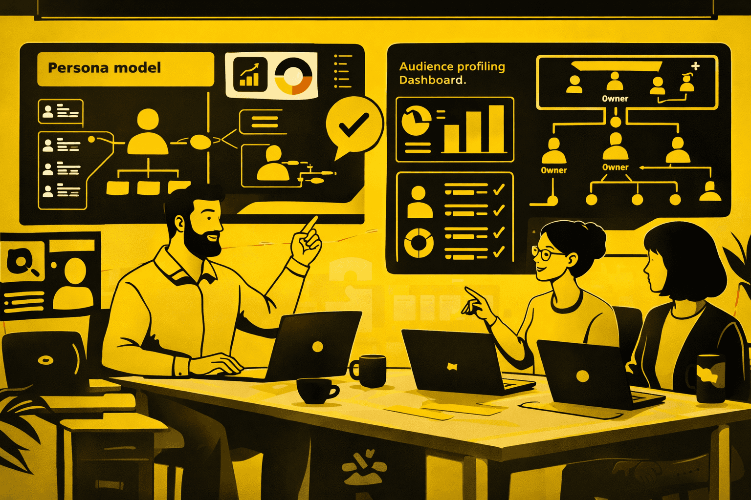 persona governance system planning with persona model and audience profiling