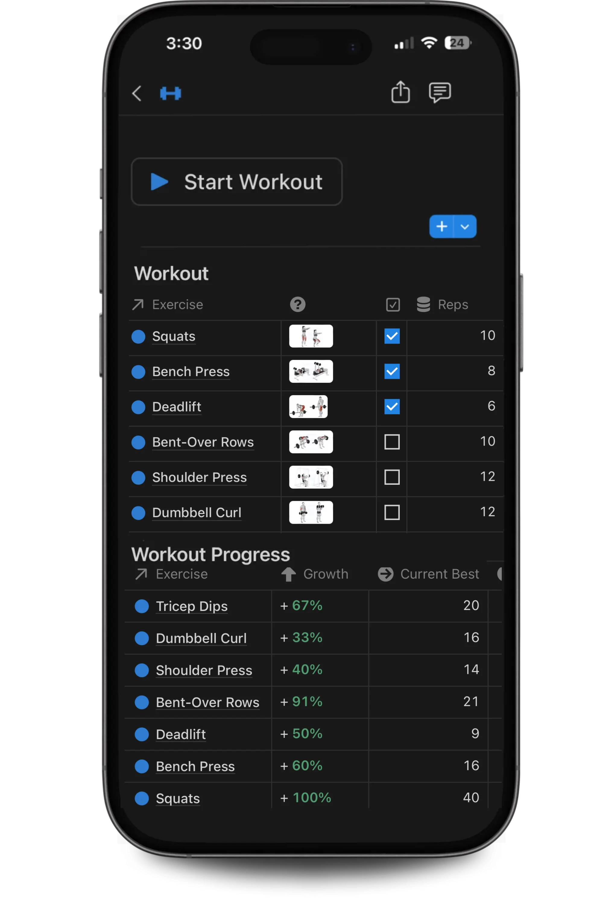 Personal Trainer Mobile Workout Tracker