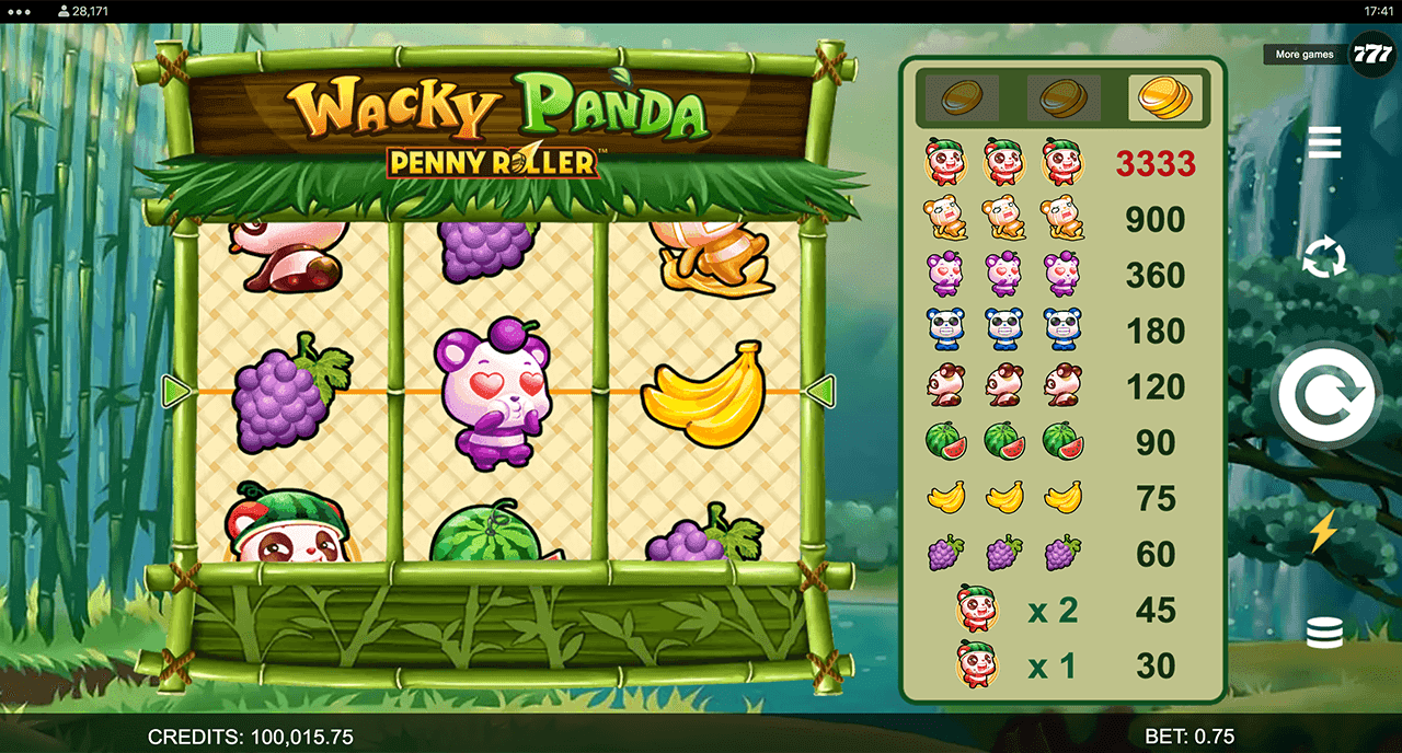 Aperçu en jeu de Wacky Panda