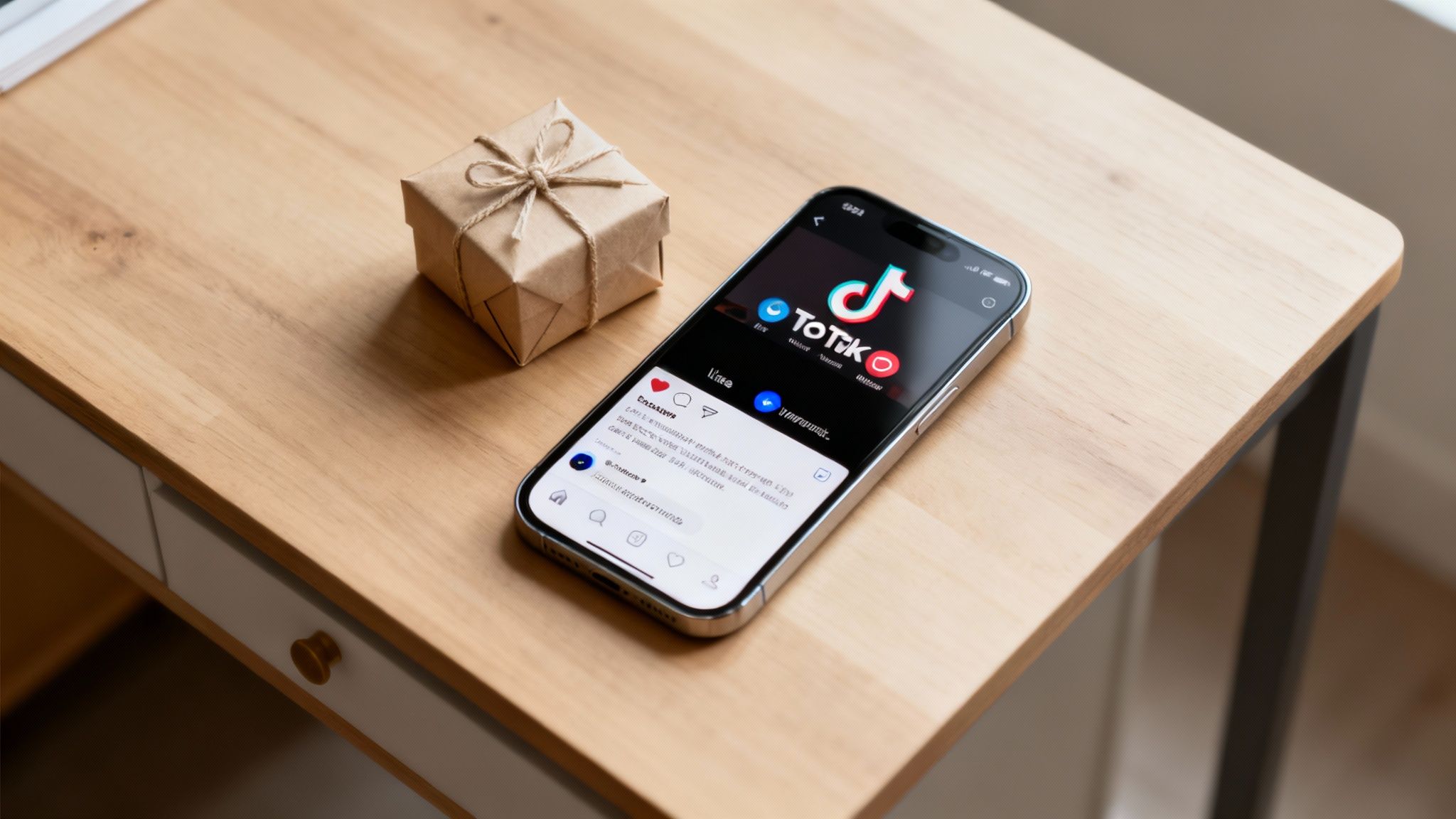 A person analyzing TikTok engagement metrics on a smartphone and laptop.