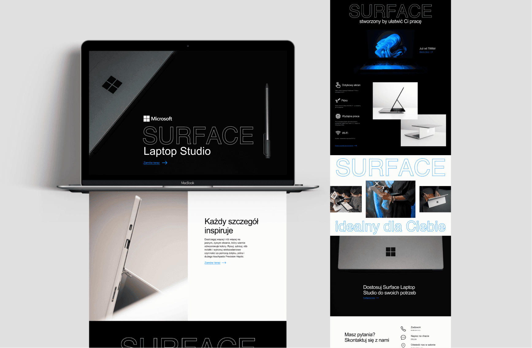 Website displayed on a laptop screen.