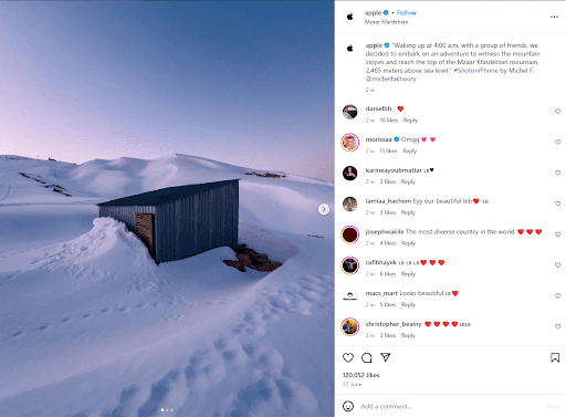 instagram example