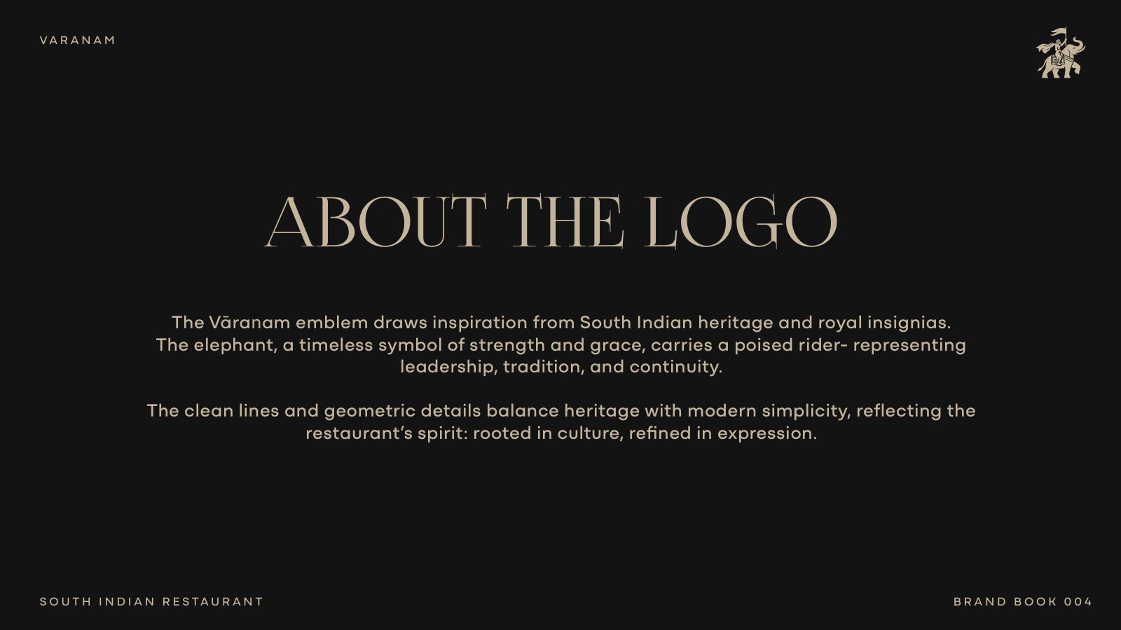 Vāranam brand book page 4