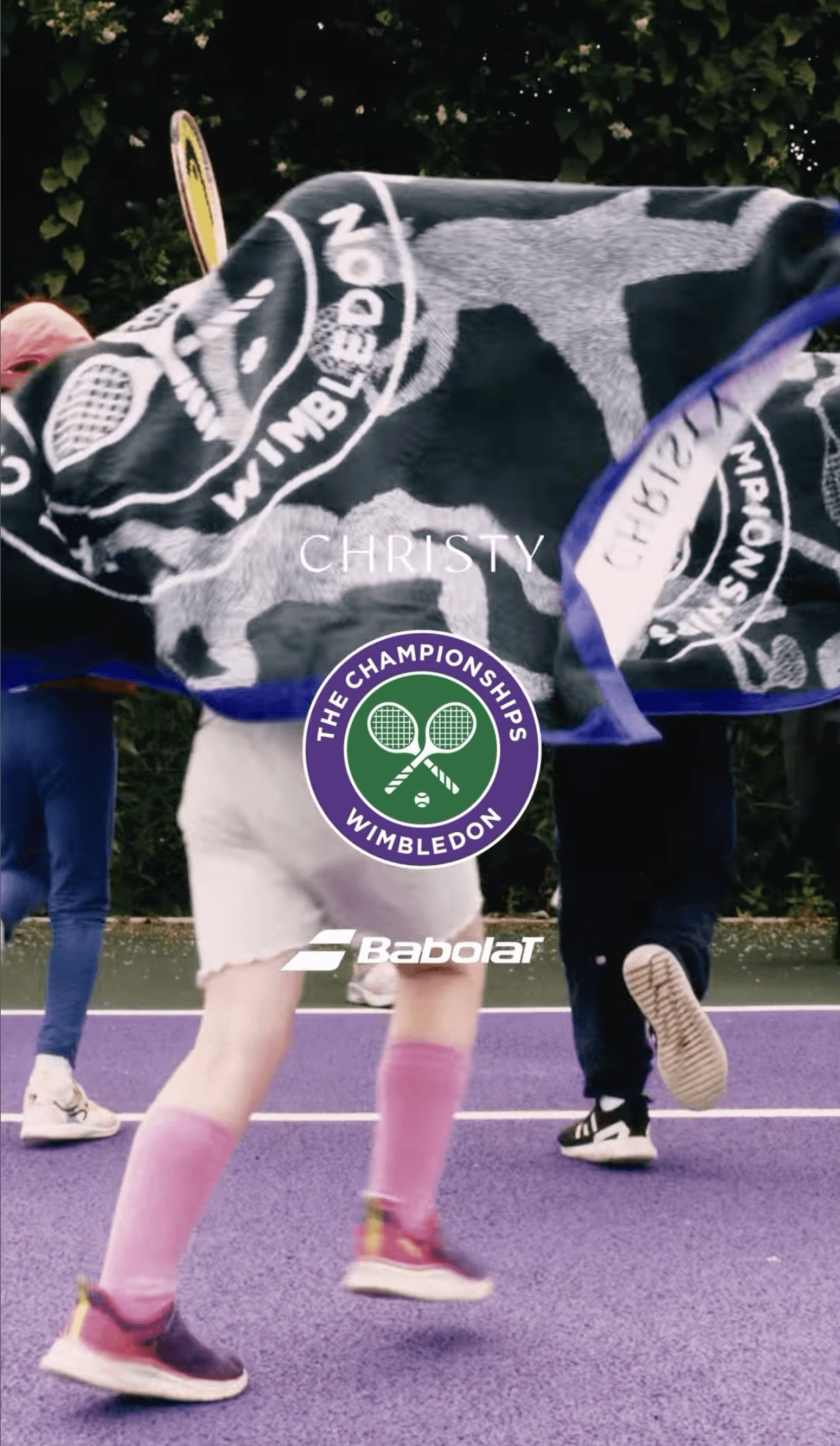 video still for a wimbledon and christie video shoot by Mia Edmond