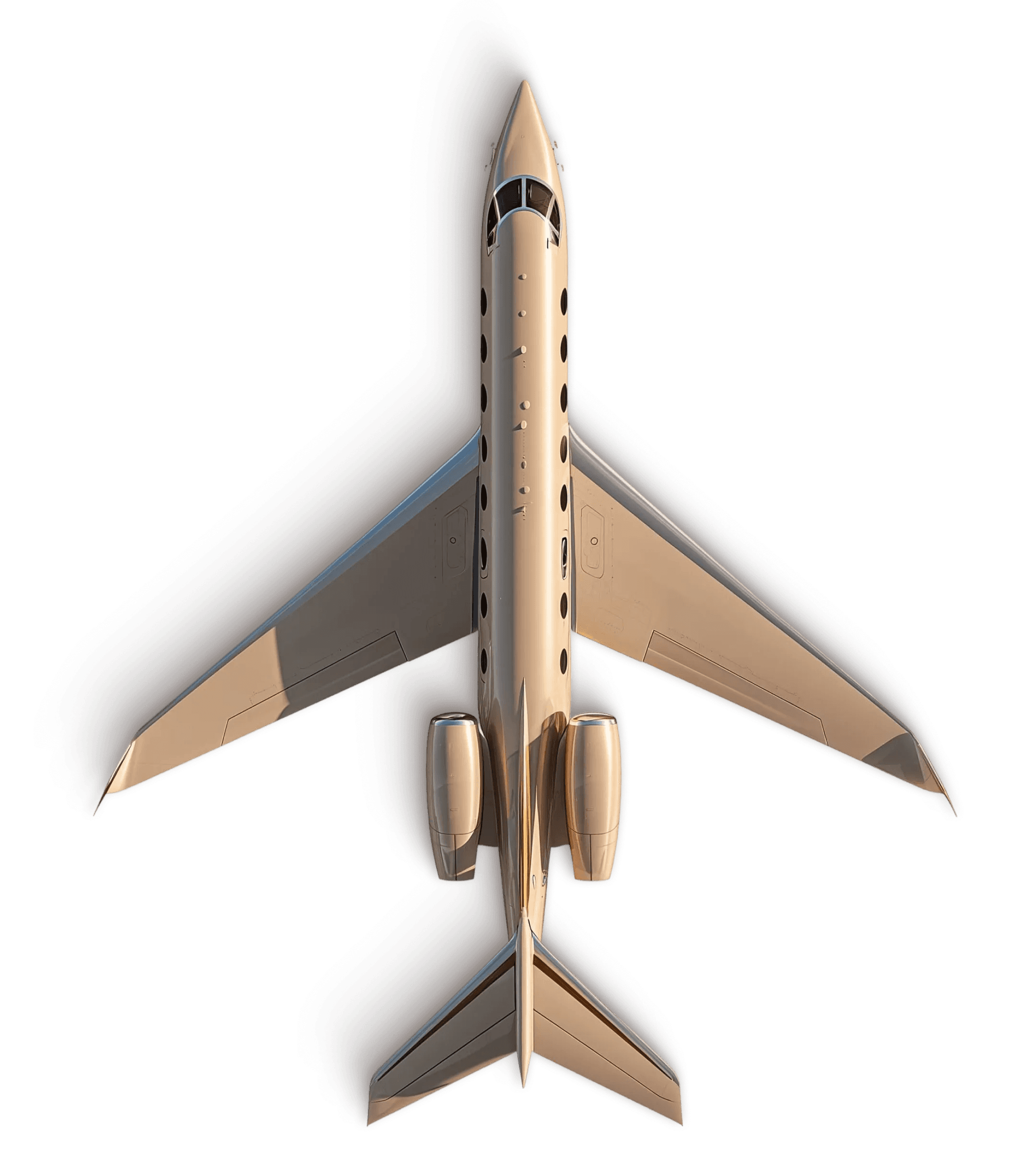 Gulfstream 650ER seen from above