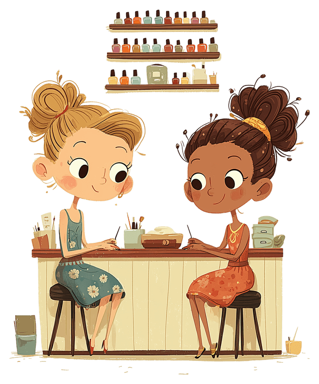 Two people enjoying a manicure together at the Joyly nail bar