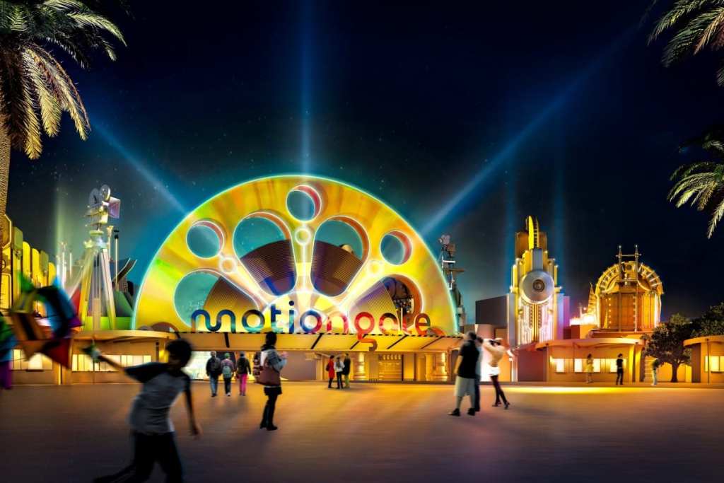 motiongate theme park entrance, dubai