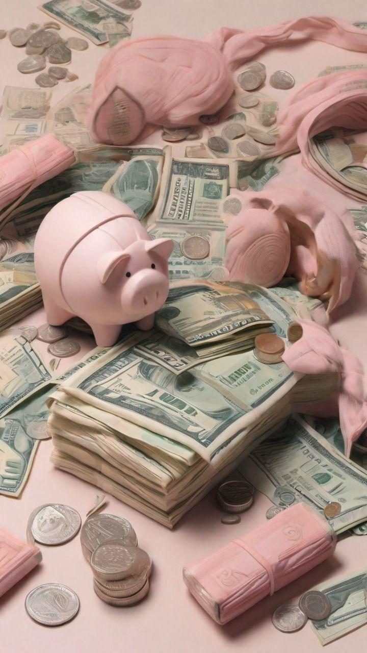 Zwei rosa Sparschweine auf Geldscheinen – symbolisieren Kosten, Abrechnung und Erstattung