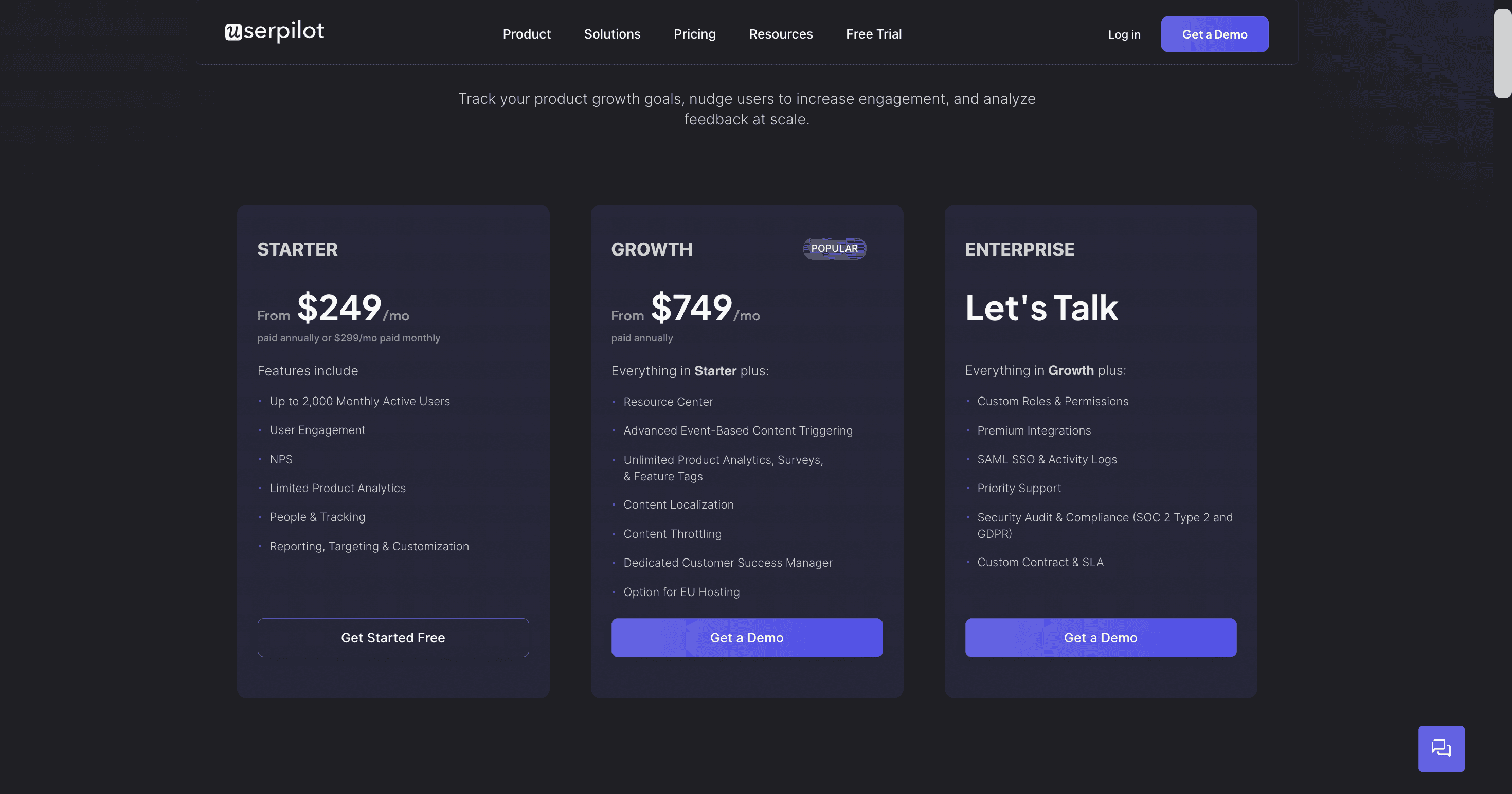 Userpilot pricing