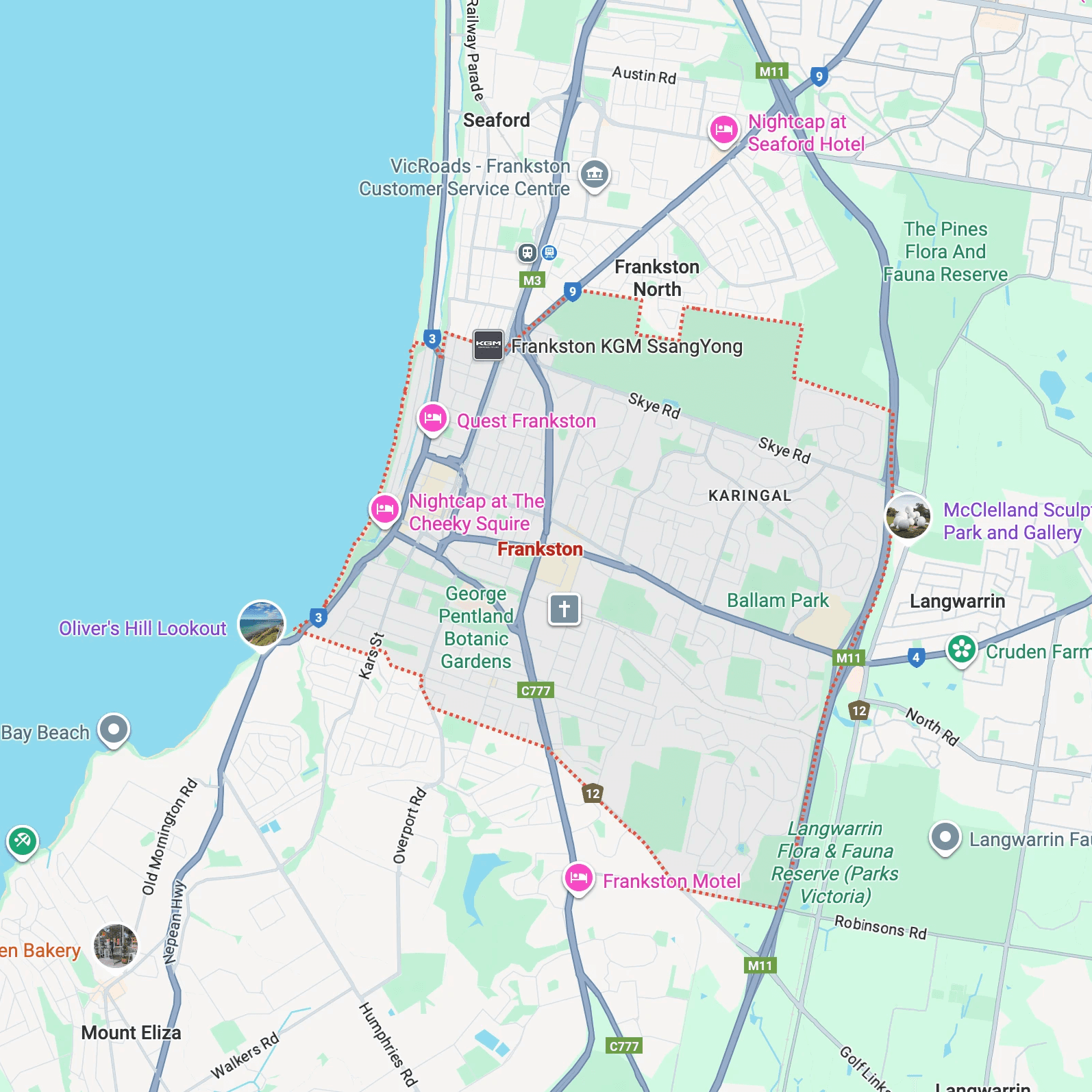 Map of Frankston