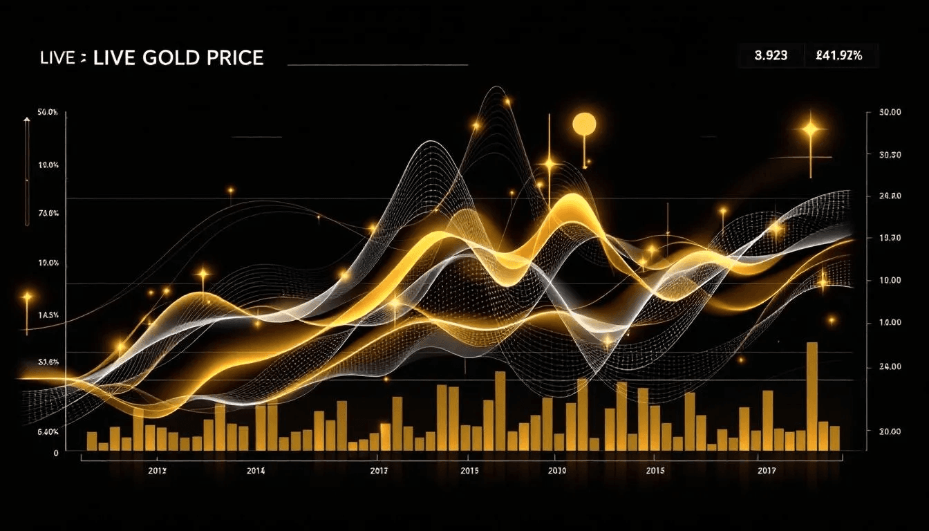 A live gold price chart illustrating real-time gold prices.