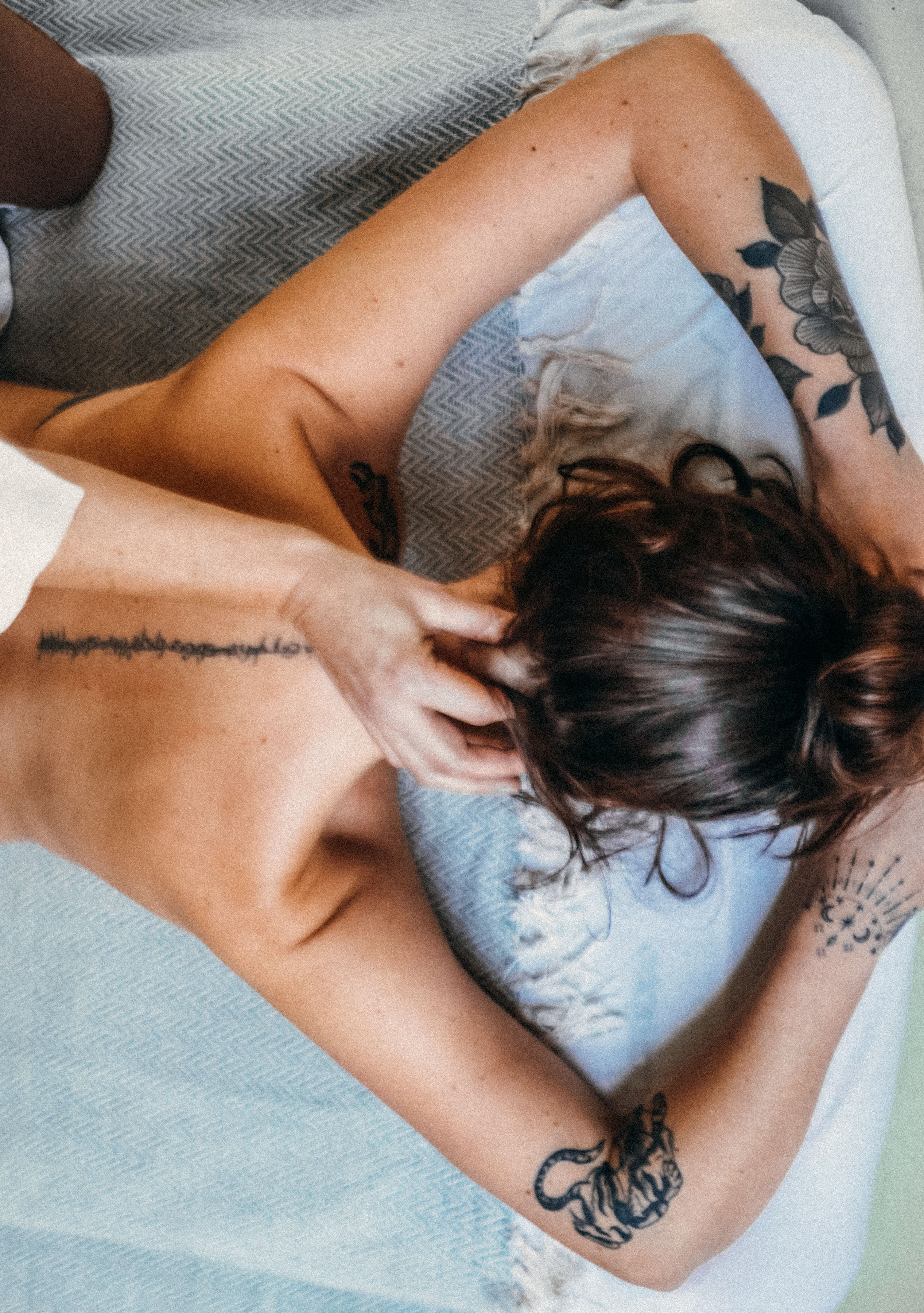 closeup of a massage