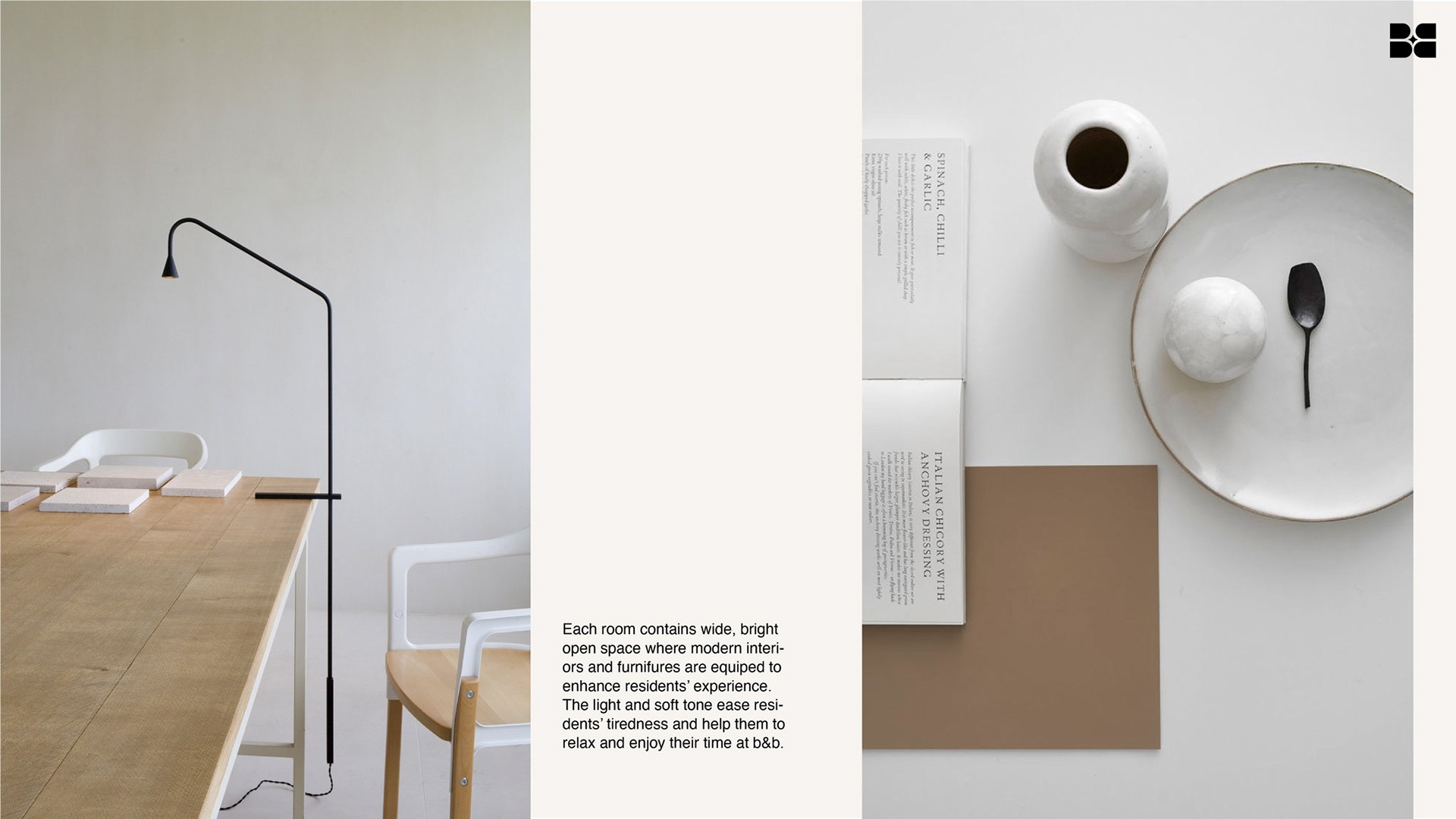 Alina's project for her profile about a B&B establishment -tableware