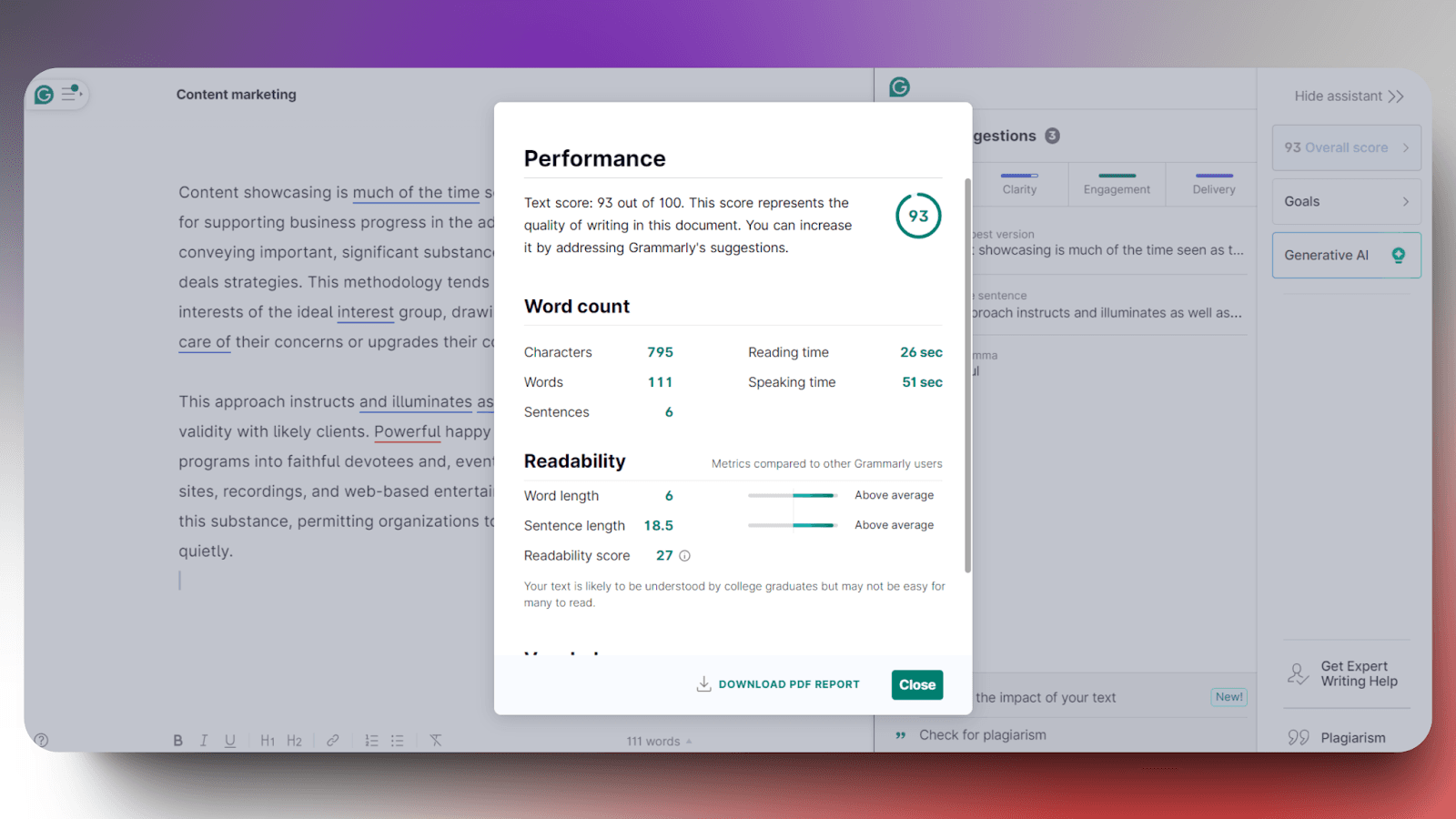 Spinbot - Content score