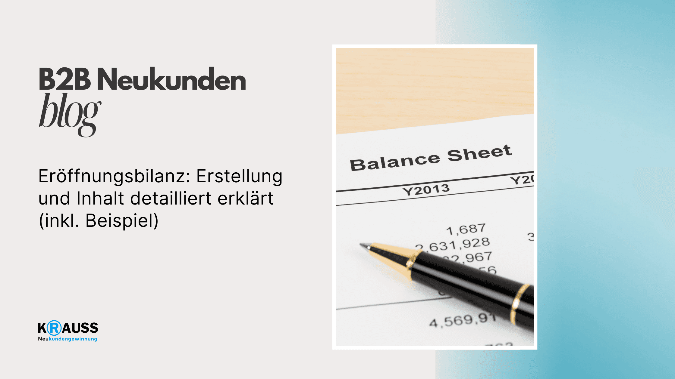 Eröffnungsbilanz: Erstellung und Inhalt detailliert erklärt (inkl. Beispiel)