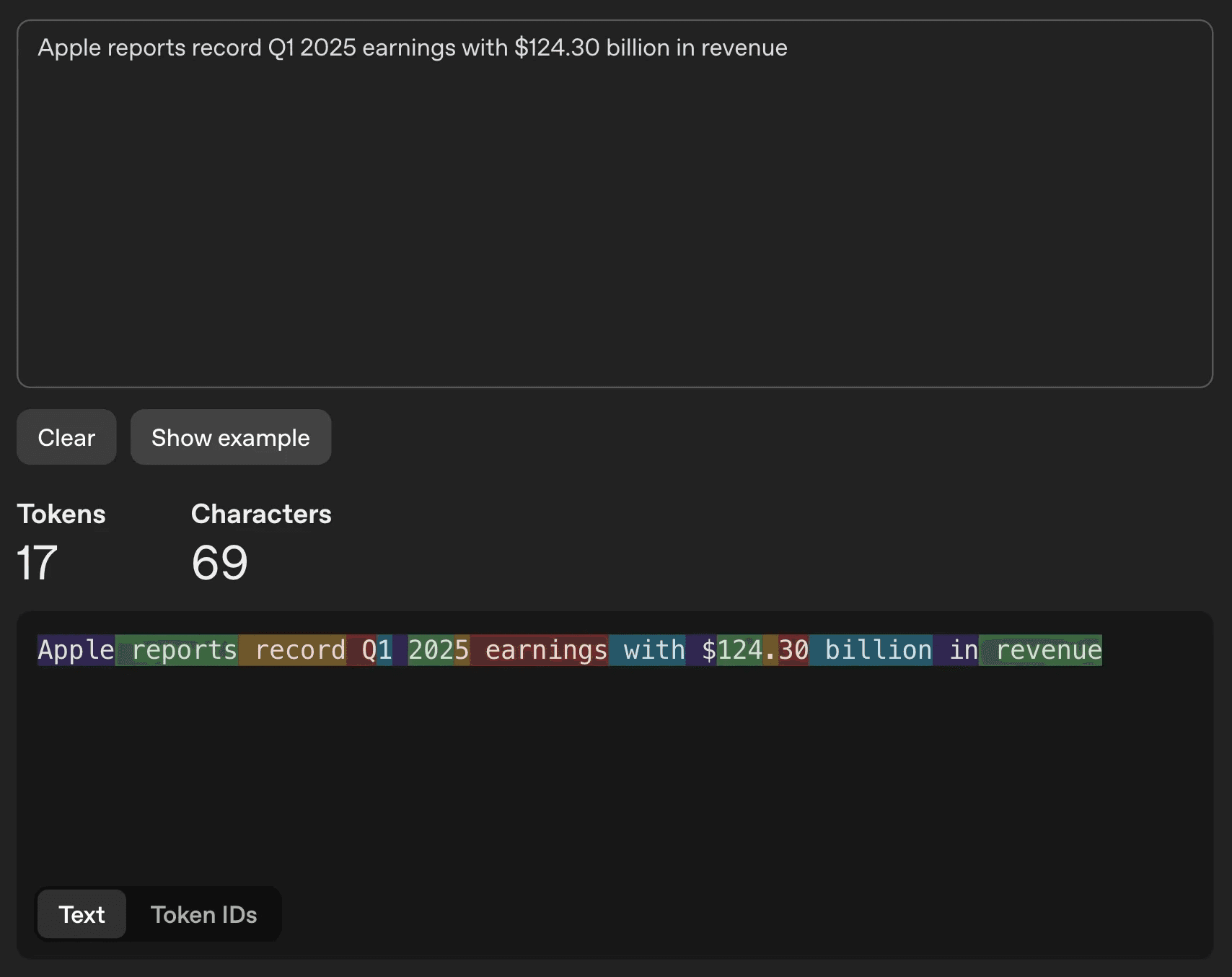 Visual diagram showing how text is broken down into tokens, the fundamental unit of processing in Large Language Models