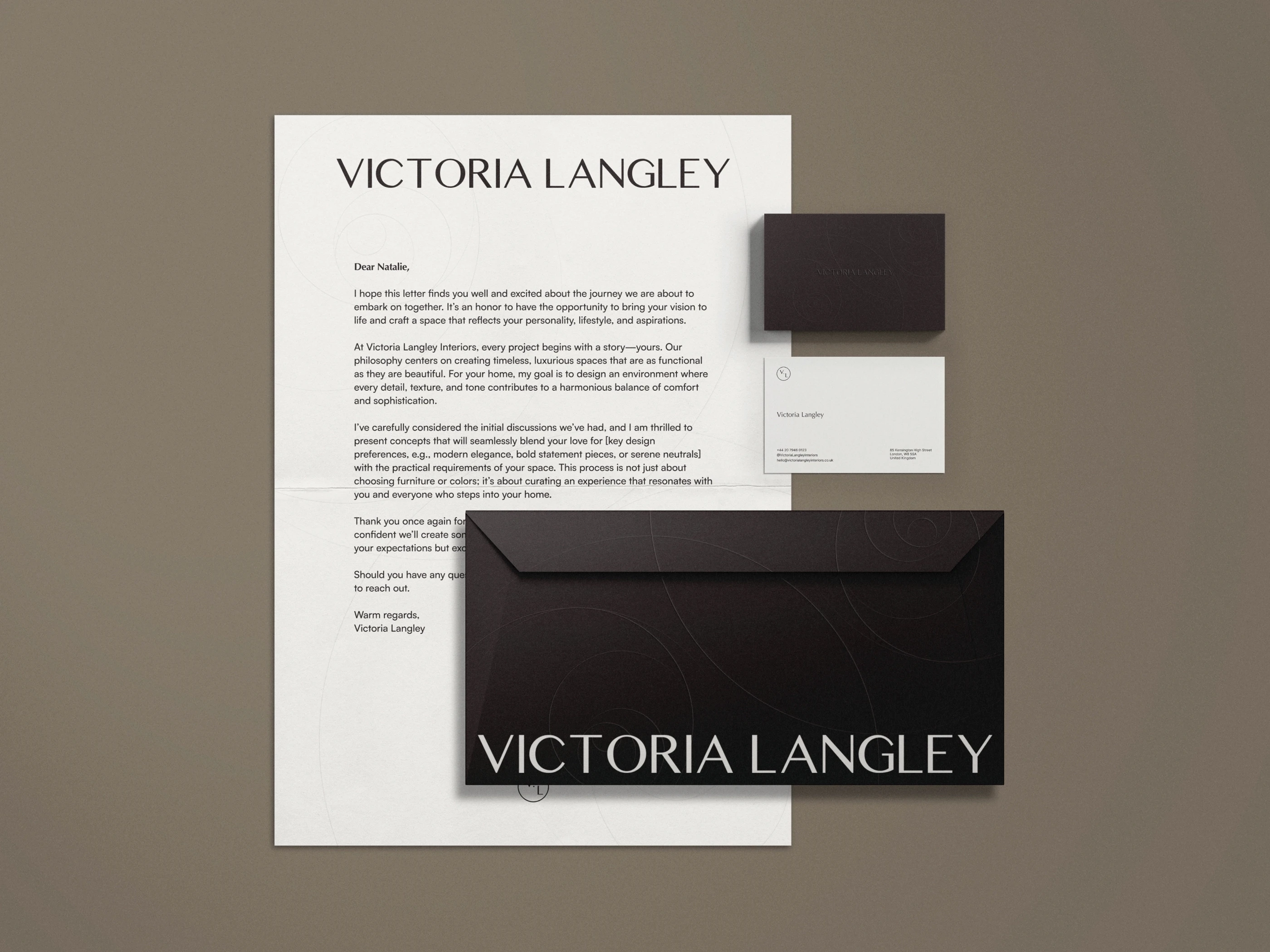 Brand identity for a beauty salon