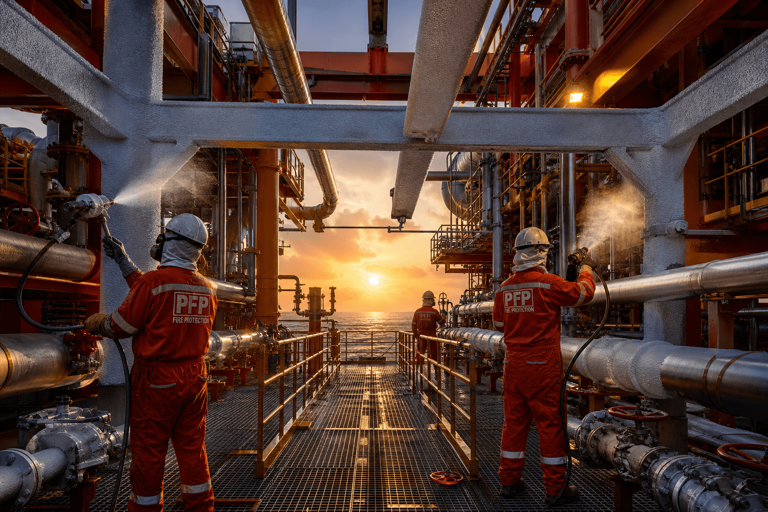 PFP Spray Application for Oil and Gas Facilities