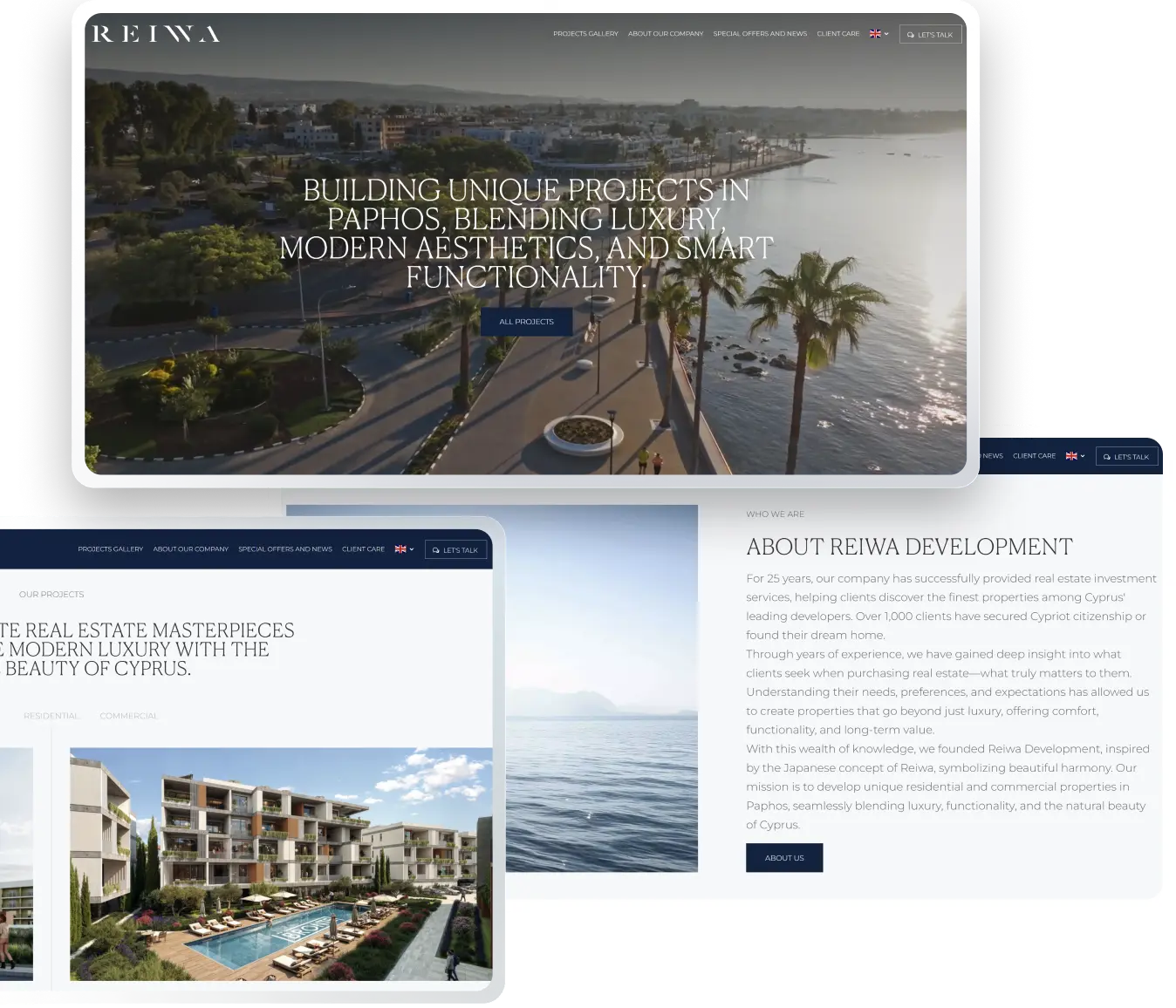 Reiwa Development — real estate website built by Qobrix