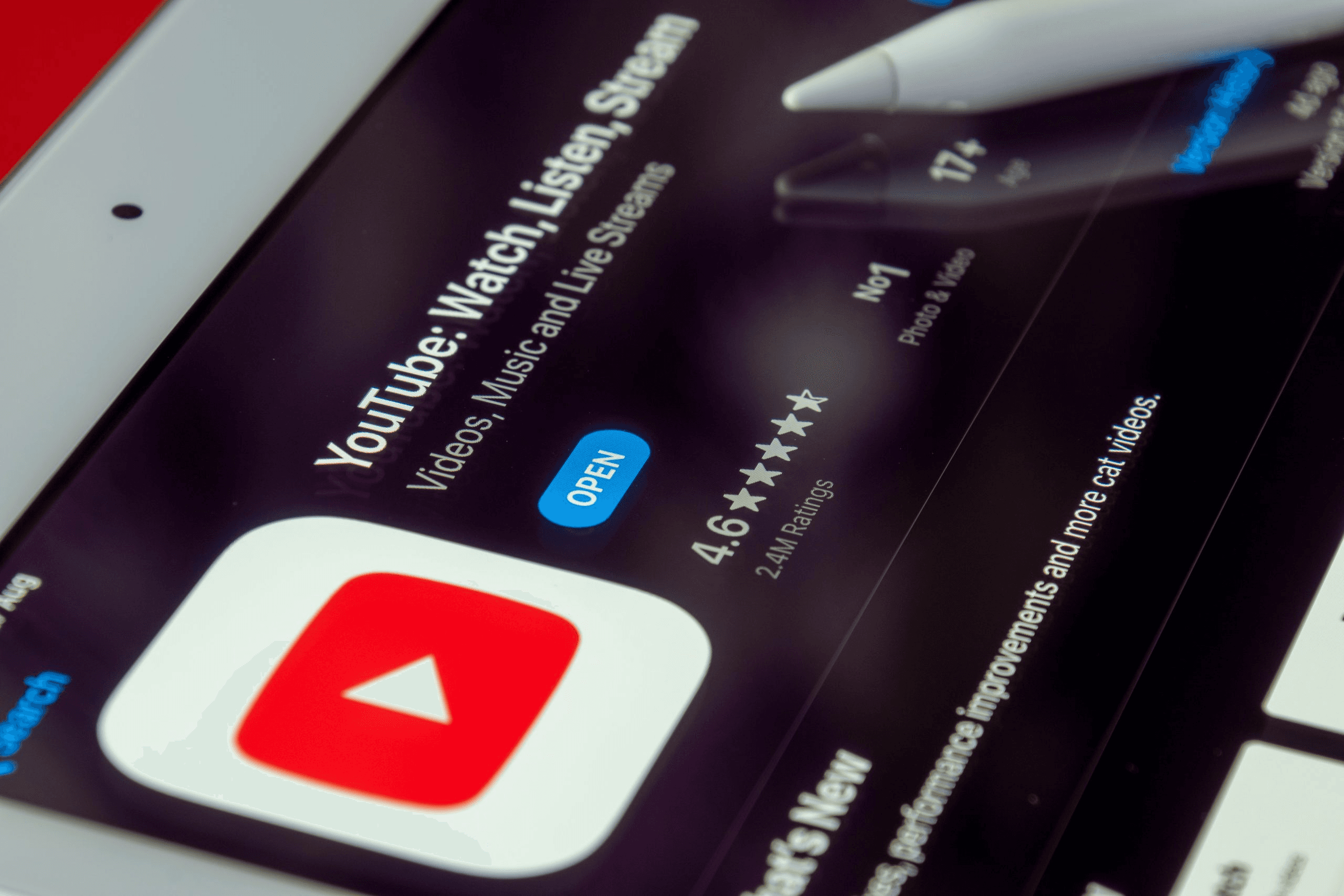 YouTube app page in App Store - Best AI Tools for Faceless YouTube Videos
