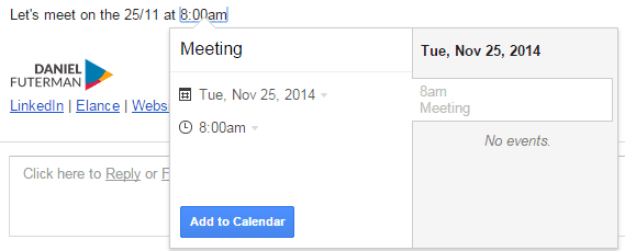 Automaticaly add event to calendar from Gmail