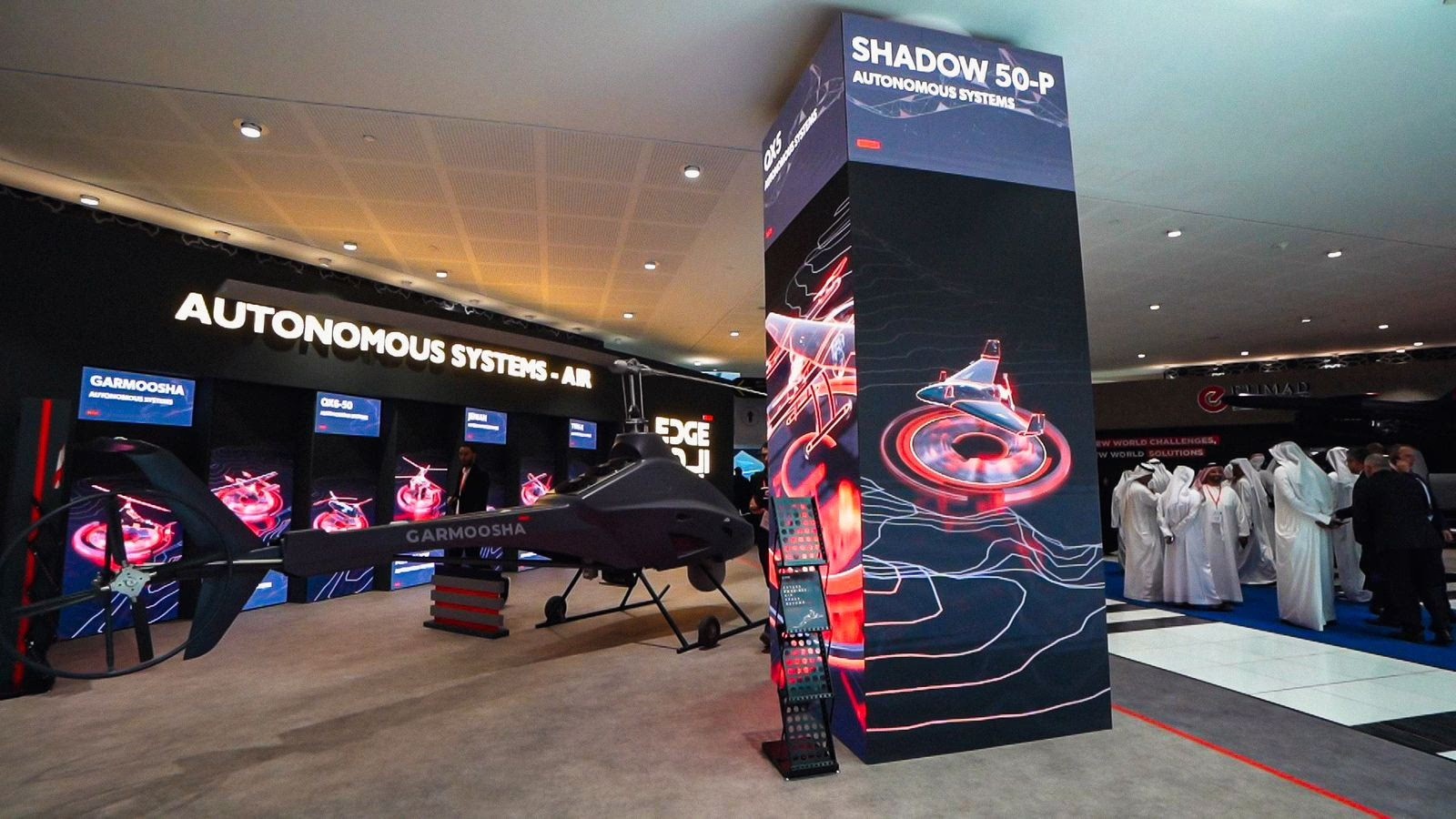 3d graphics at the Booth Design for EDGE at Dubai Air Show