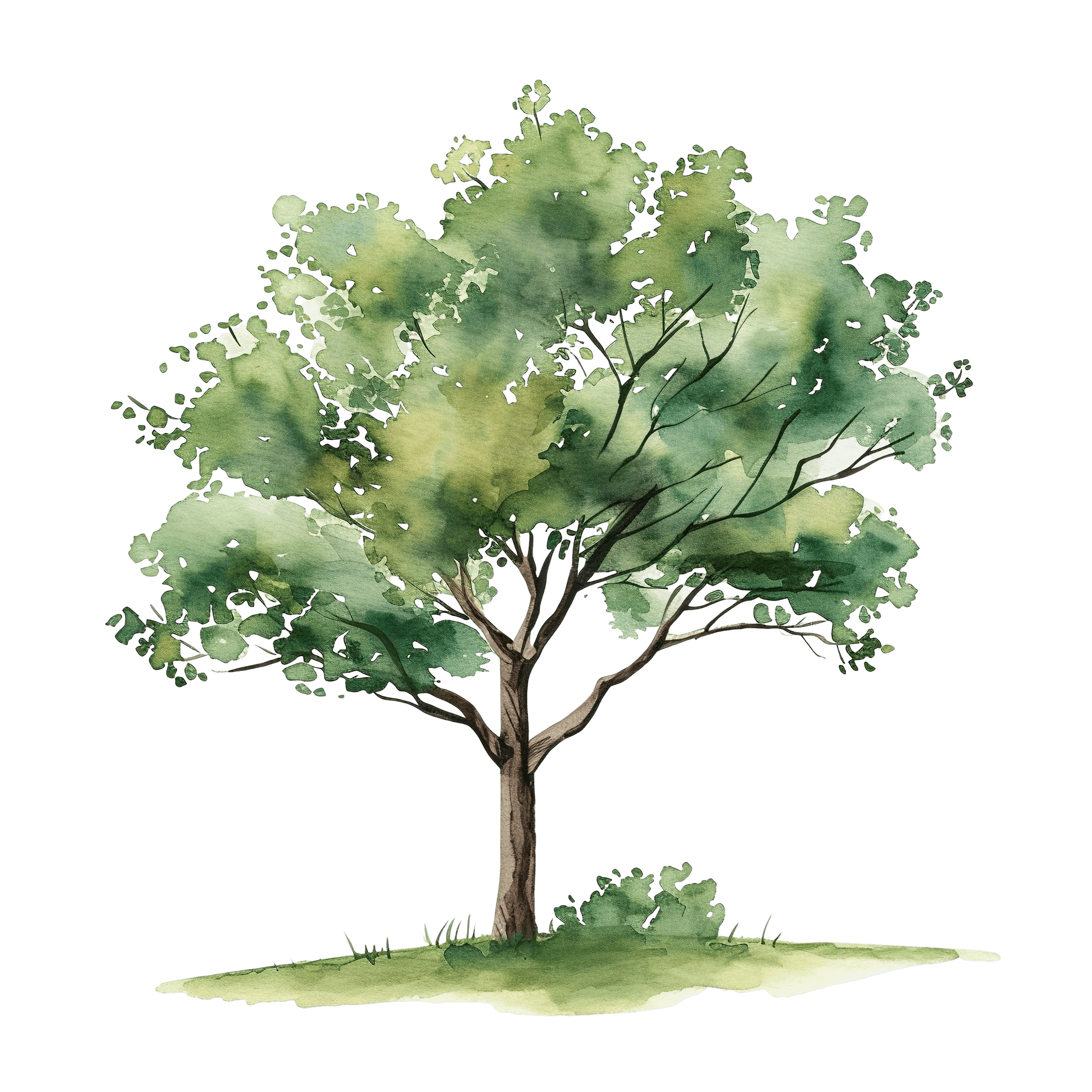 Watercolor Tree Illustration